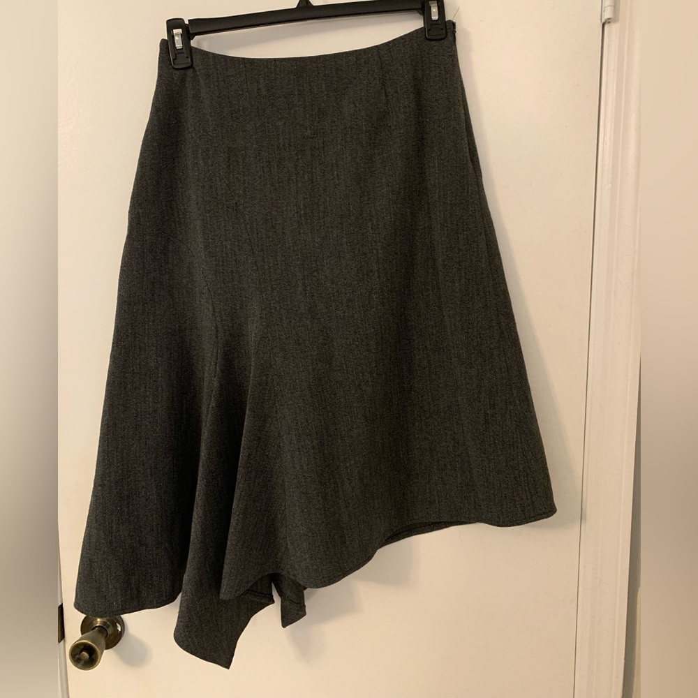 Asymmetrical tweed skirt